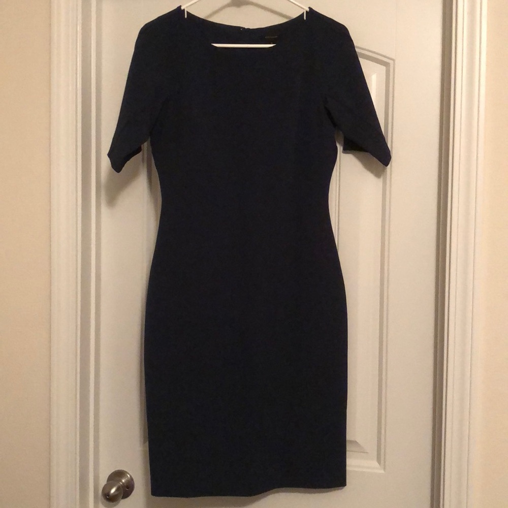 Navy blue dress.